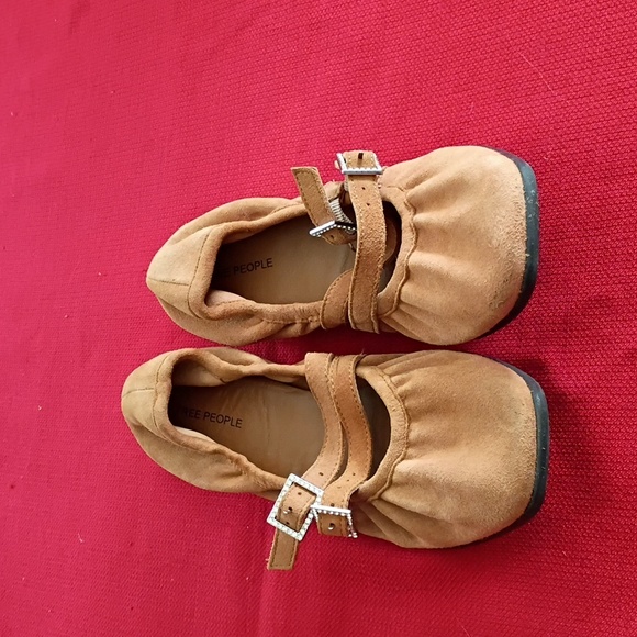 FREE PEOPLE SUEDE MARY JANES SHOES - Picture 2 of 8